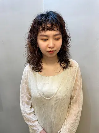 ミディアム カラー パーマ ヘアアレンジ メンズ キッズ ネイル マツエク・マツパ アイブロウ tatsumi/ボブ ウルフ/レイヤーのヘアスタイル