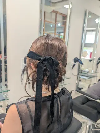 ヘアアレンジ 盛れるヘアメイク/ 切りたて感なしカットのヘアスタイル