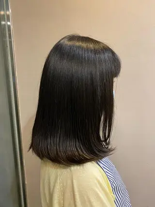 ミディアム ヘアアレンジ 金ウンス 髪質改善カラーのヘアスタイル
