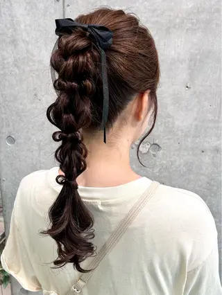 ロング ヘアアレンジ コハル¨̮⃝ /ヘアメイク/着付けのヘアスタイル