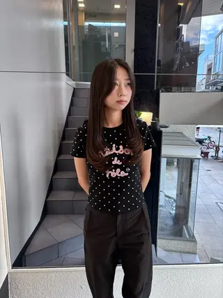 セミロング 竹田 佳奈のヘアスタイル