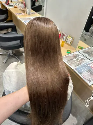 ロング カラー 巻ける髪質改善🫧ハ イライト/永田汰伊智のヘアスタイル