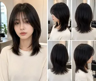 セミロング アレンジ/縮毛矯正 FACE。ゆのんのヘアスタイル