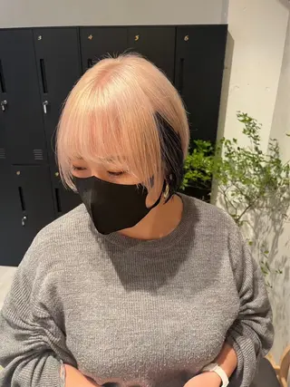 ミディアム カラー 🧤高明度ハイトーン 🧤莉音のヘアスタイル