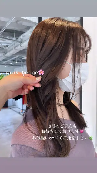 ロング カラー ヘアアレンジ REONA🪽✨薬院 レイヤーカット🫧のヘアスタイル
