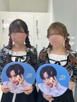 ヘアアレンジ ハイトーンカラー💞 くるみ🎀のヘアスタイル