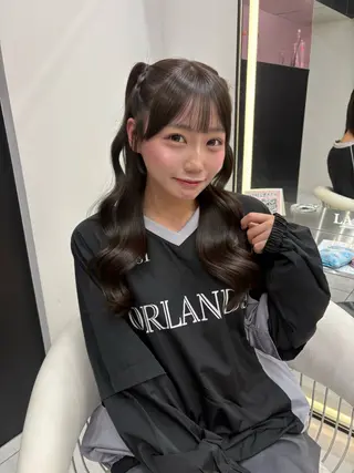 セミロング 新宿/韓国ヘア 中明度カラー/かやのヘアスタイル
