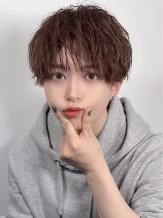 ショート パーマ メンズ ヤリタ カケルのヘアスタイル