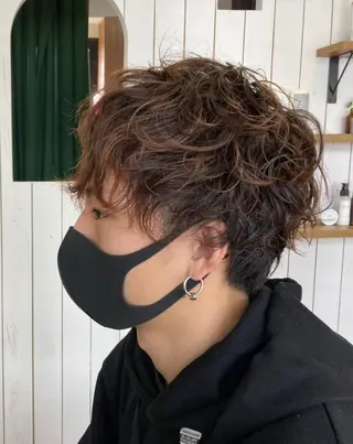 ショート パーマ メンズ メンズ特化西村 雄太のヘアスタイル