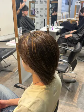 カラー fifth/原宿/ パーマ/くぼしゅーのヘアスタイル