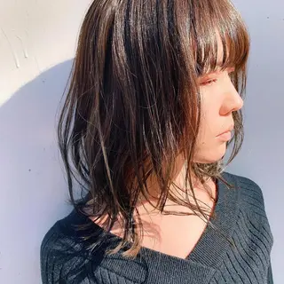 ミディアム カラー 中川 竜誠のヘアスタイル