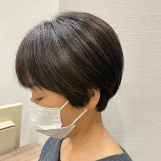 ショート カラー 🐾 脱白髪染め 篠崎🐾のヘアスタイル