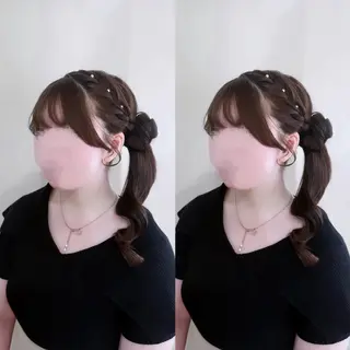 セミロング 🎀艶カラー/ヘアメ しおり🎀のヘアスタイル