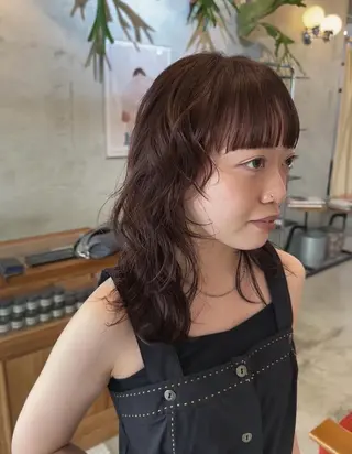 セミロング momona english okのヘアスタイル