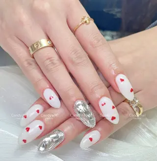 ネイル candy nail 韓国風ワンホンネイルのネイルデザイン