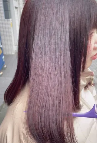 セミロング カラー 💞暖色カラー 💞risaのヘアスタイル