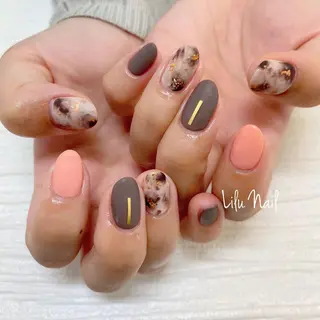 ネイル モチの良さ◉ フィルインネイル♡のネイルデザイン