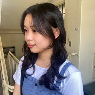 ミディアム カラー ヘアアレンジ 🌟🍒ハイトーン 韓国ヘア/ユウミのヘアスタイル