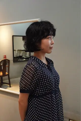 ショート パーマ room3小出 奈央子のヘアスタイル