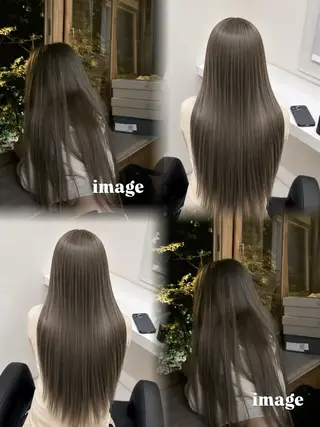 ロング カラー 🤍韓国大人っぽ ベージュMAI🤍のヘアスタイル