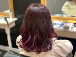 ミディアム カラー イケダ ハルカのヘアスタイル