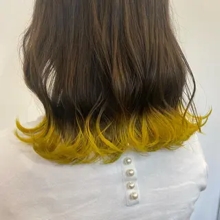 ロング カラー パーマ ヘアアレンジ メンズ アイブロウ MOE /Zina横浜2ndのヘアスタイル