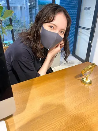 セミロング カラー パーマ ヘアアレンジ メンズ キッズ ネイル マツエク・マツパ パーマスタイル🔅 sayacaのヘアスタイル