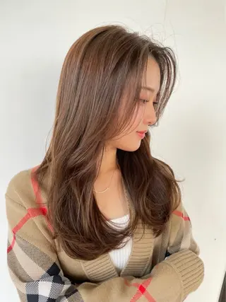 ロング 久保 佳乃のヘアスタイル