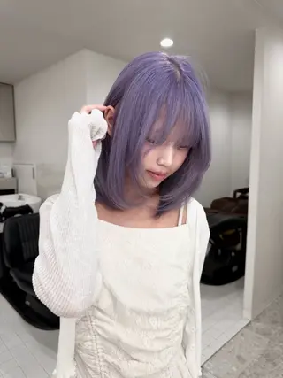 セミロング カラー 大阪梅田/ イマムラミヅキのヘアスタイル