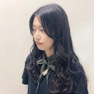 セミロング パーマ ヘアアレンジ 前濱 ノゾミのヘアスタイル