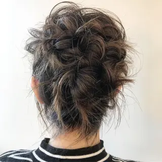 セミロング カラー ヘアアレンジ Lien 深井店のヘアスタイル