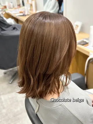 ミディアム 巻ける髪質改善🫧ハ イライト/永田汰伊智のヘアスタイル