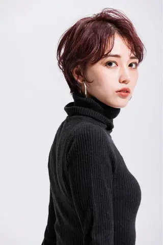 ショート カラー パーマ 渋谷  中性ヘア あかりのヘアスタイル