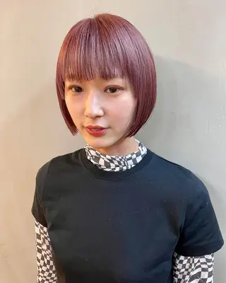 ミディアム カラー パーマ ヘアアレンジ メンズ キッズ ネイル マツエク・マツパ アイブロウ tatsumi/ボブ ウルフ/レイヤーのヘアスタイル