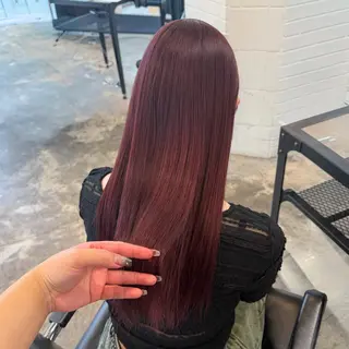 セミロング カラー ヘアアレンジ 🎀モテ暖色× エクステ🎀あかりのヘアスタイル