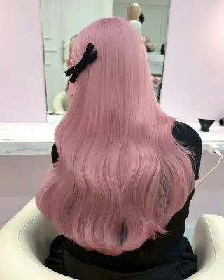 ロング カラー ハイトーンカラー💞 くるみ🎀のヘアスタイル