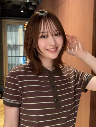 ミディアム 石川 修一のヘアスタイル