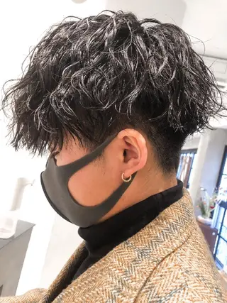 ショート メンズ パーマ メンズ特化 TAKE高崎のヘアスタイル
