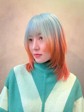 ミディアム カラー 柚菜 🫧𓂃𓈒𓏸のヘアスタイル