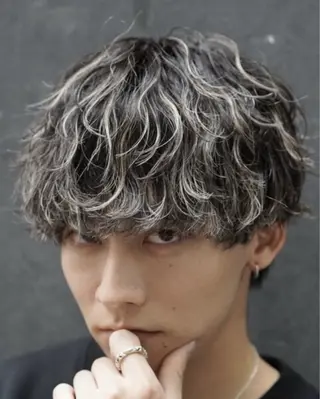カラー パーマ メンズ 仙台波巻きパーマ/ fifth/遠藤楓雅のヘアスタイル