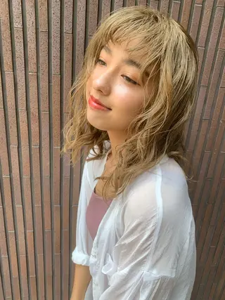 セミロング カラー REM【阿佐ヶ谷】 MEGUのヘアスタイル
