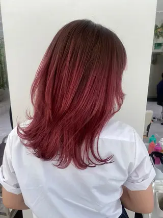 セミロング カラー SHOEI／艶カラー /レイヤーカットのヘアスタイル