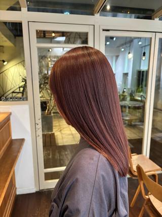 ロング カラー くいた あやなのヘアスタイル