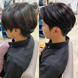 ショート パーマ メンズ 饒平名 知也のヘアスタイル