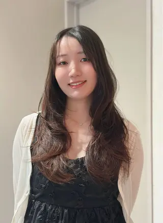 ロング 岡大前ハッシュカット ×髪質改善/松島大己のヘアスタイル