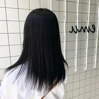 ロング カラー パーマ ヘアアレンジ メンズ キッズ ネイル マツエク・マツパ アイブロウ mona/ ストレートスタイル✨のヘアスタイル