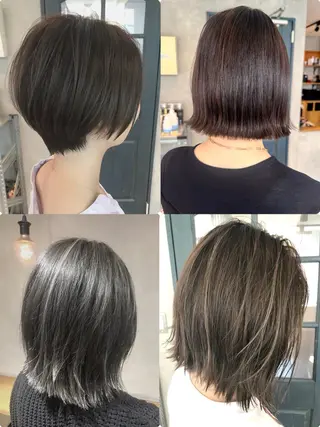 ショート カラー パーマ タカサキ ケイタのヘアスタイル