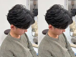 ショート パーマ メンズ 韓国ヘア 野々山 ゆうとのヘアスタイル