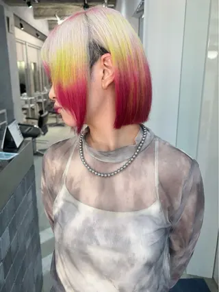 ミディアム カラー デザインカラー /rioのヘアスタイル