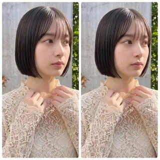 ショート 🪞骨格補正ボブ🪞 くびれボブ🤍ななみのヘアスタイル